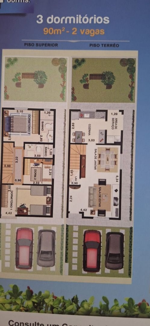 Casa à venda e aluguel com 3 quartos, 90m² - Foto 42